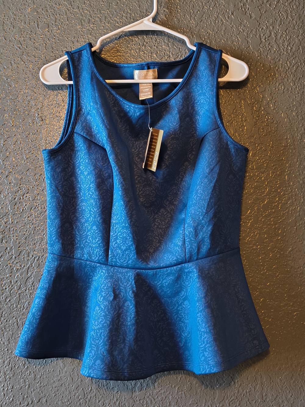 Miss Tina Blue Blouse NWT